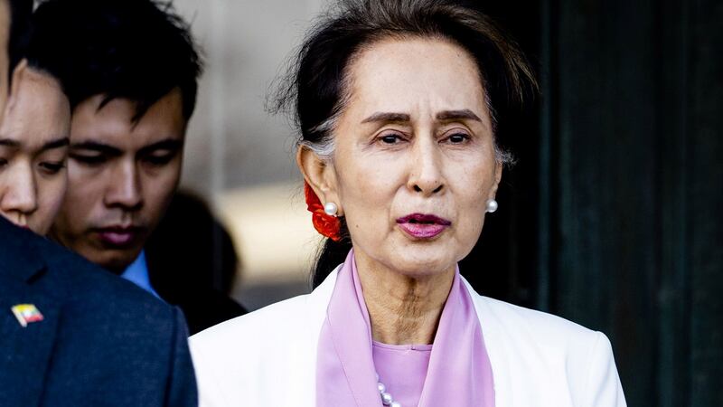 Myanmar’s former State Counsellor Aung San Suu Kyi. Photograph: Sem Van Der Wal/ANP/AFP via Getty Images