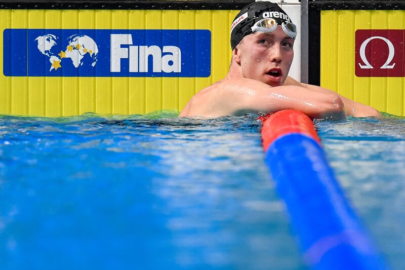 Last weekend in the Stockholm Open, Daniel Wiffen swam the world’s fastest time this year at 1,500 metres. Photograph: Andrea Staccioli/Inpho