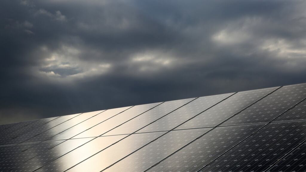The Irish Solar Energy Association claims that delays of 12-27 months in connecting new projects to the national electricity grid provided by State company Eirgrid and ESB Networks are shutting out potential extra supplies. Photograph: Paul Hackett/Reuters