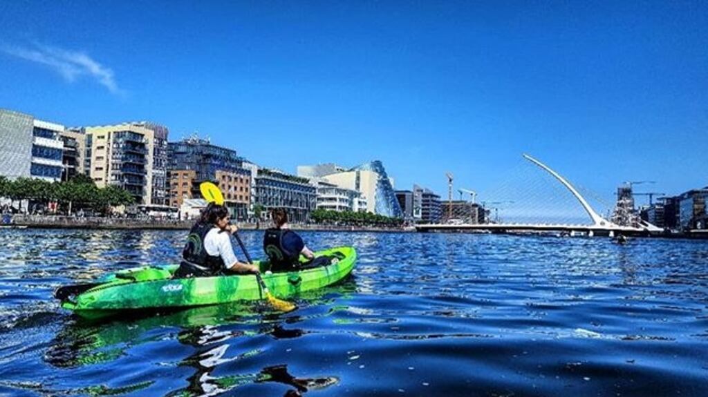 City kayaking: Take advantage of the warm weather and contact these guys to paddle down the Liffey