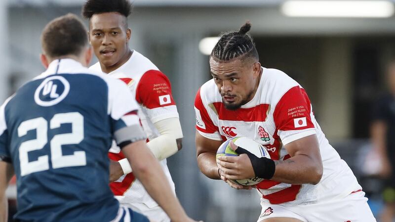 Hendrik Tui of Japan in action against the US during the recent Pacific Nations Cup clash at ANZ Stadium in Suva, Fiji. Photograph: Kyodo News via Getty Images