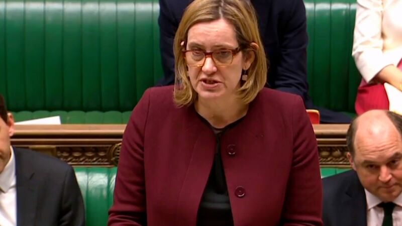 UK Home Secretary Amber Rudd: ‘This was attempted murder in the most cruel and public way.’ Photograph: PRU/AFP/Getty Images
