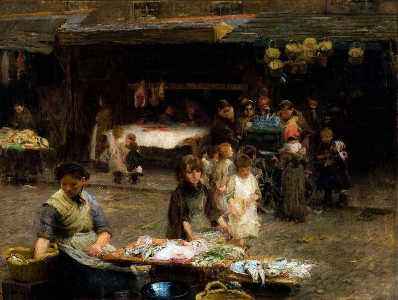 Walter Frederick Osborne, The Fishmarket, Patrick Street, 1893. Photograph: Hugh Lane Gallery