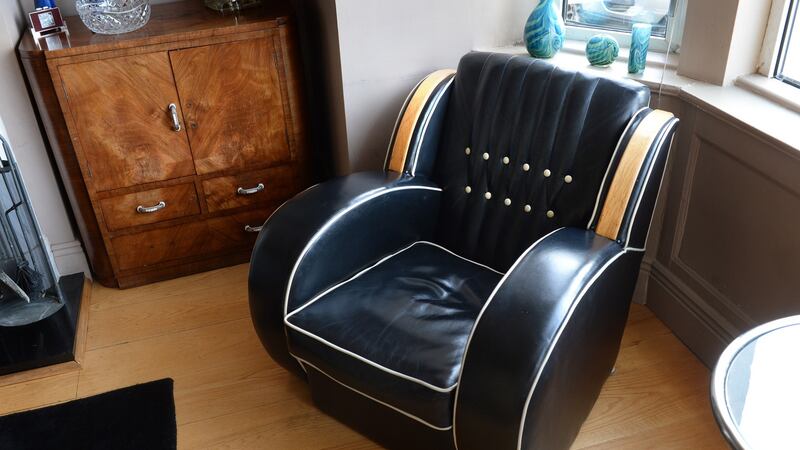 Chesterfield chair at Billy Peat’s family home. Photograph: Dara Mac Donaill