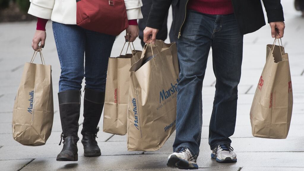 US retail sales increased 0.8 per cent last month and 1 per cent in September. Photograph: Saul Loeb/AFP/Getty