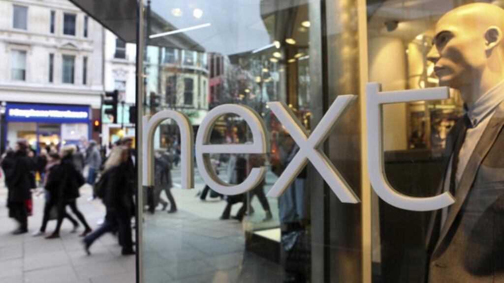 Next: clothing retailer said the outlook for UK retail is improving after it reported Christmas-season sales that beat analysts’ estimates, driving the shares higher in London trading.