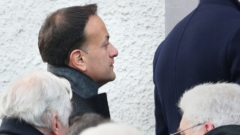 Taoiseach Leo Varadkar attends the funeral of Seamus Mallon. Photograph: Liam McBurney/PA Wire