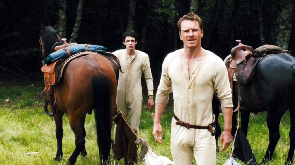Westward ho!: Kodi Smit-McPhee and Michael Fassbender in Slow West