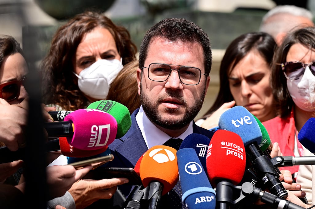 Catalan regional president Pere Aragonès is expected to seek out the support of En Comú Podem, the Catalan wing of the leftist Podemos party. Photograph: Javier Soriano/AFP via Getty