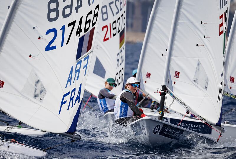 Eve McMahon representing Howth Yacht Club competing in the ILCA6 Women's event (formerly the Laser Radial class) at the 51st Trofeo Princesa Sofia for Olympic Sailing classes in Palma, Mallorca.
Photograph: David Branigan/Oceansport