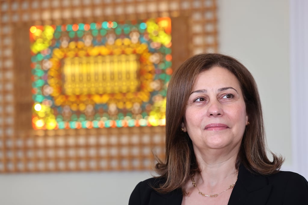New Palestinian ambassador to Ireland Dr Jilan Wahba Abdalmajid: Palestinians are filled with 'bitterness, sadness and anger' but are 'resilient' and confident that Gaza can be rebuilt. Photograph: Dara Mac Dónaill
