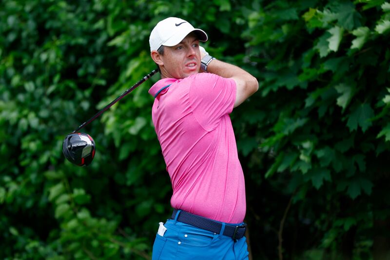 Rory McIlroy drives  from the 14th tee during the final round of the RBC Canadian Open at St.George's Golf and Country Club in Etobicoke, Ontario. Photograph: Vaughn Ridley/Getty Images
