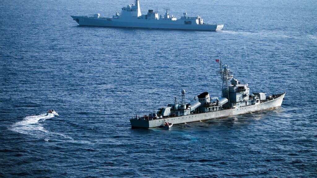 China’s South Sea Fleet taking part in a drill in the Xisha Islands, or the Paracel Islands in the South China Sea. China on Tuesday lost an arbitration tribunal ruling on the sea where it has expansive territorial claims. Photograph: AFP