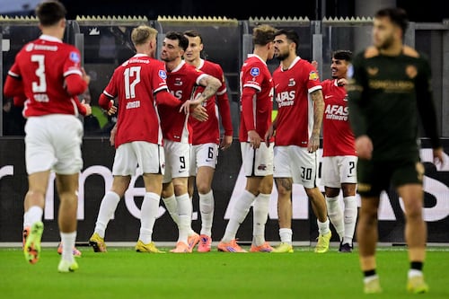 Troy Parrott stars for AZ Alkmaar despite missing penalty for hat-trick