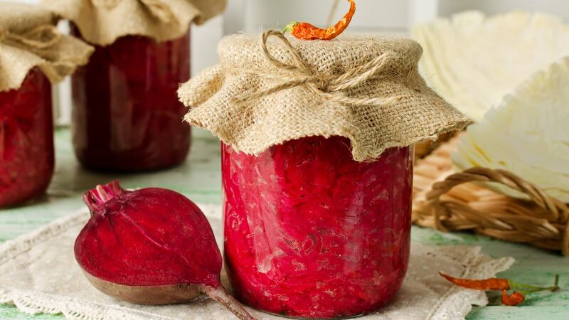 Beetroot kimchi: use it with cheeses, meats or as a topping on noodle and rice dishes.
