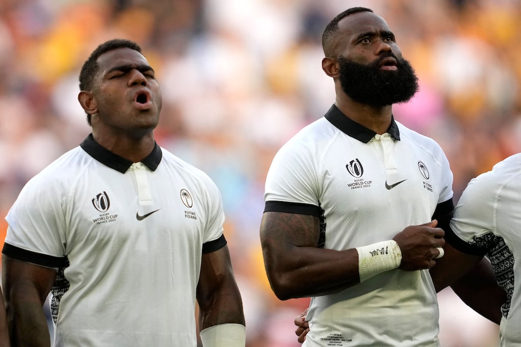 Josua Tuisova will continue to represent Fiji at the Rugby World Cup despite the death of his son after a long illness. Photograph: Getty Images
