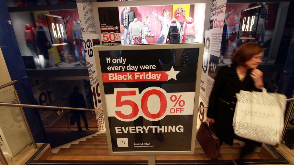 In 2014 on Black Friday, 59 per cent of shoppers surveyed said they either brought forward or delayed a purchase they would otherwise have made. Photograph: Nick Bradshaw