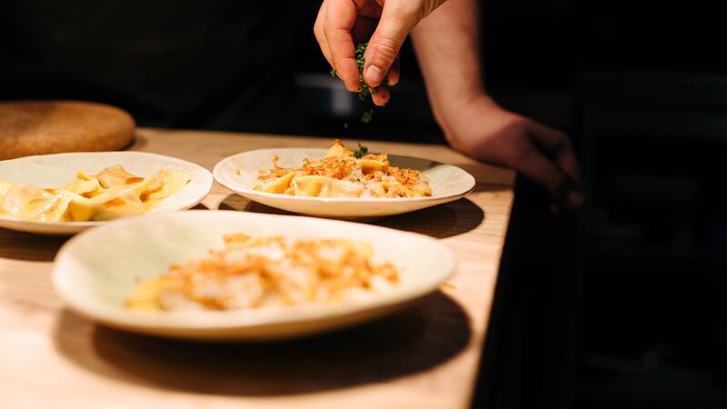Chicken liver scarpinocc, one of Allta’s signature dishes