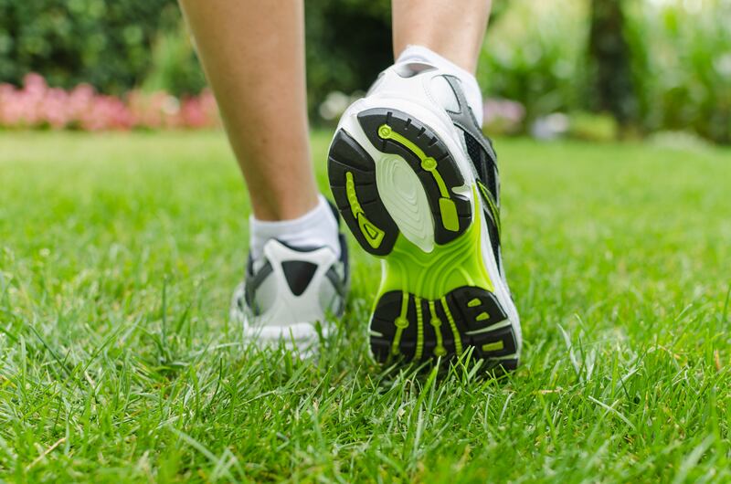 Wearing good fitting shoes or trainers at least once a day can help stop your feet drying out when you’re stuck at home during lockdown. Photograph: iStock