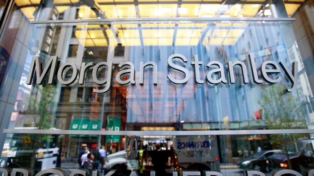 Morgan Stanley’s results concluded a strong quarter, with banks including Goldman Sachs and JPMorgan Chase also reporting higher-than-expected profits. Photograph: Mario Tama/Getty Images