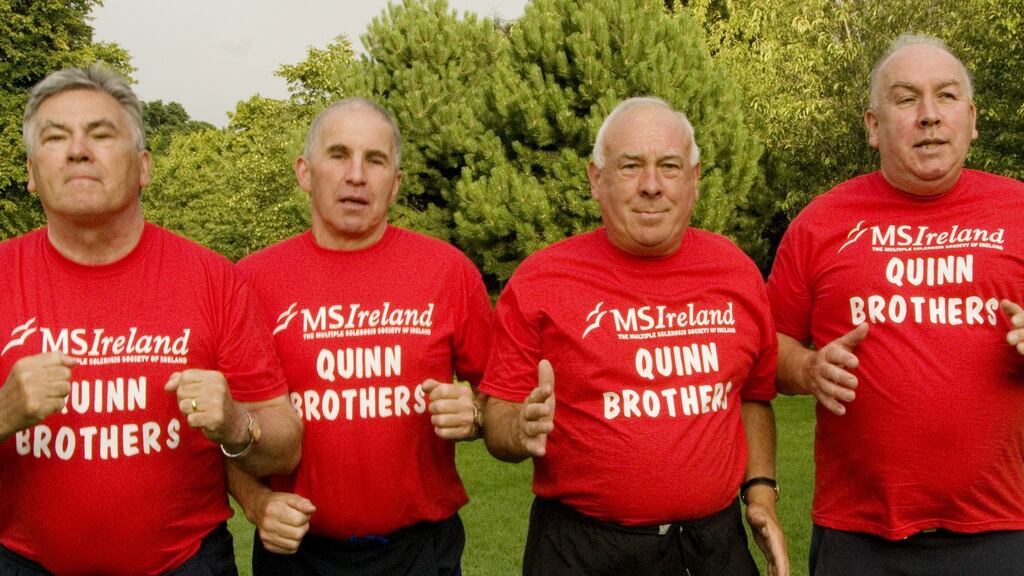 The Quinn brothers (from left): Seán, Brian, Frank, and Michael. Photograph: courtesy of MS Ireland