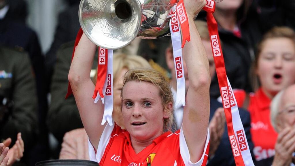 Cork captain Briege Corkery: Took the game by the scruff of the neck to win All-Ireland women’s senior football championship final at Croke Park, Dublin. Photograph: Inpho