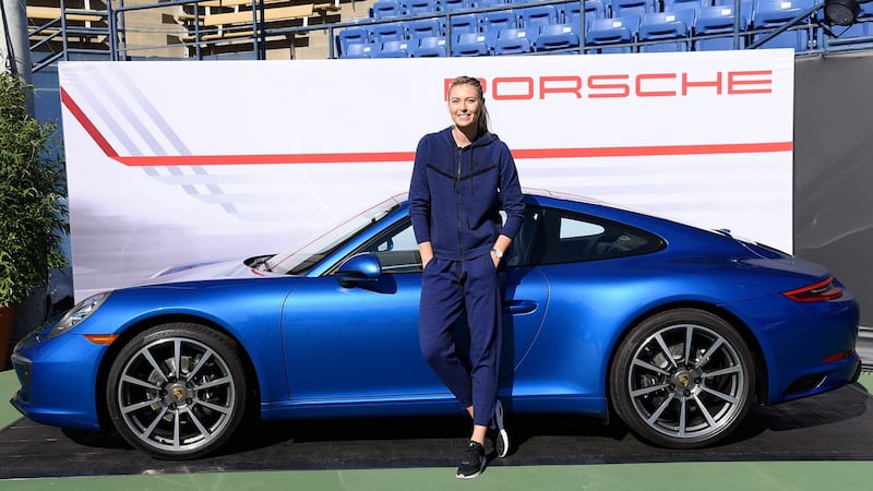 Sharapova also has a sponsorship deal with German car brand Porsche. Photo: Angela Weiss/Getty Images for Porsche