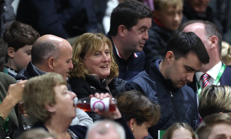 Una May, Sport Ireland CEO at the Ireland v Netherlands FIBA Women's EuroBasket qualifier at the National Basketball Arena, Dublin. Photograph: James Crombie/Inpho