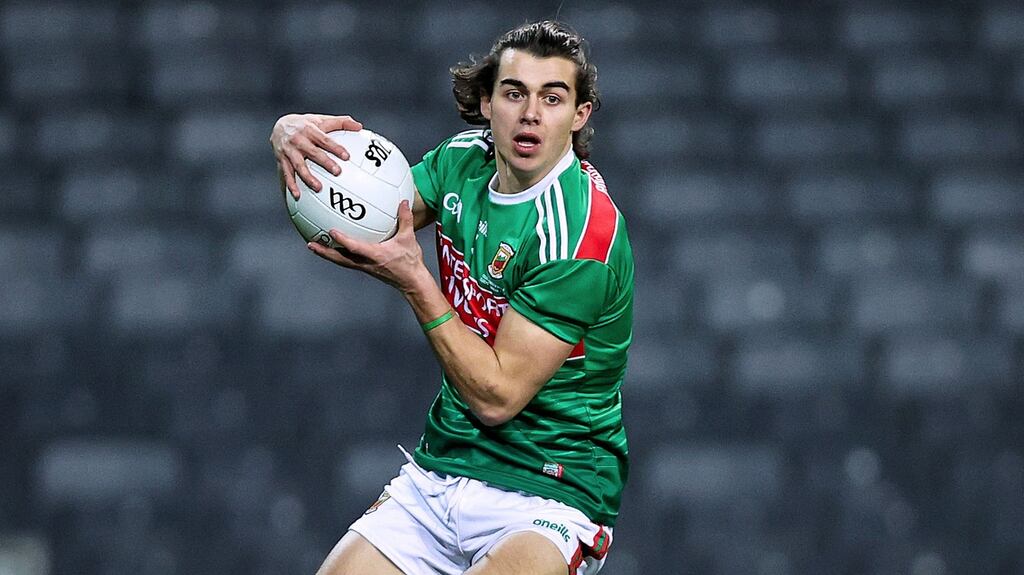 Oisín Mullin will be a huge loss to Mayo as they looked to build their defence around him in the coming years. Photograph: Tommy Dickson/Inpho