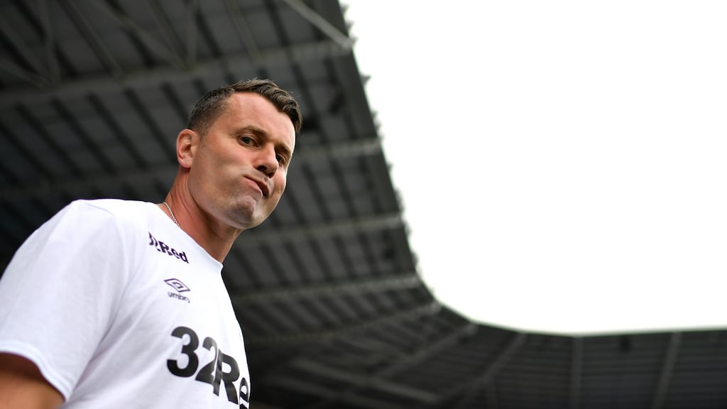 Shay Given: “You know what I’m like, I love the craic, the buzz around the lads. When you’re a coach, it’s tough if you lose, it is quite draining. But when you win, it’s mad, it’s magnified.” Photograph: Dan Mullan/Getty Images