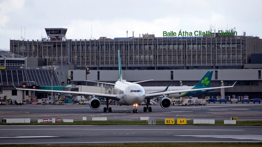 Aer Lingus said that it had 94 flights, 47 round trips, to or from all Ireland, to Britain, and a further nine to or from the United States, on Sunday.