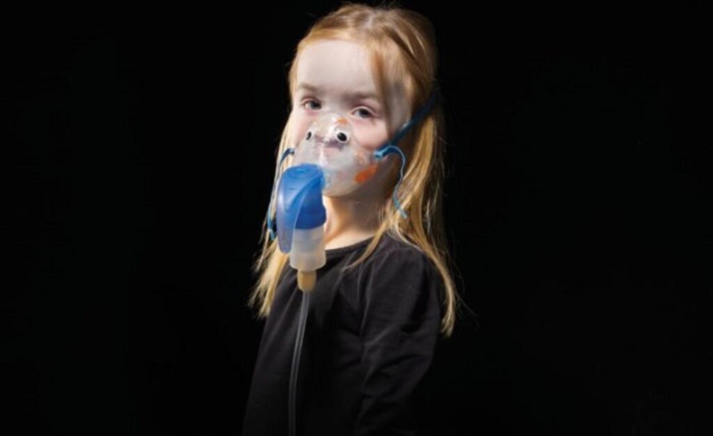 Hard-hitting campaign photo for for Orkambi, a drug to treat Cystic Fibrosis. Photo Credit Simon Burch