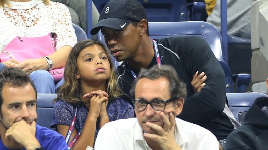 Tiger Woods, pictured with daughter Sam, doesn’t want his golf career to end but says his children now take precedence. Photograph: Getty