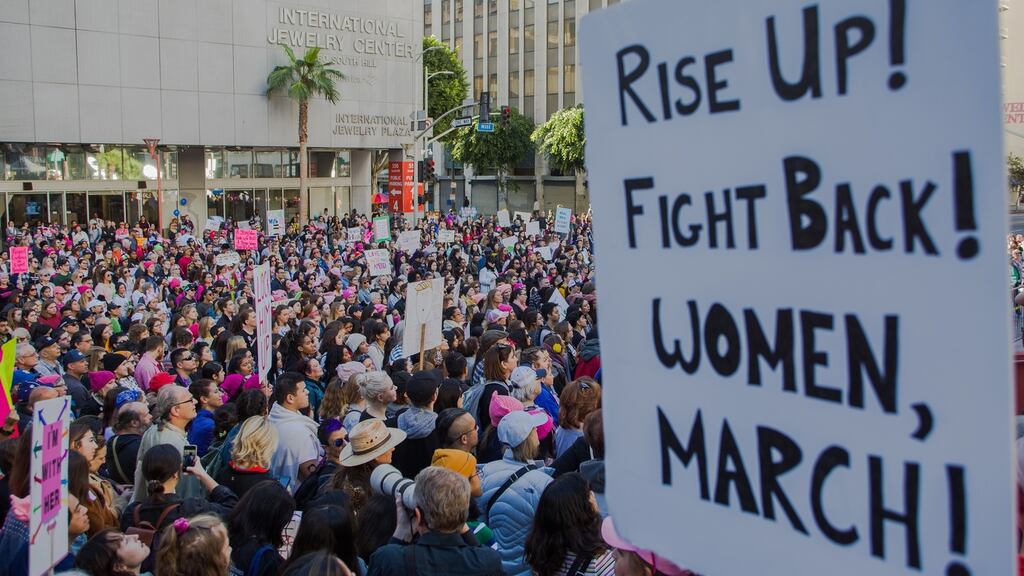 The Women’s March in Los Angeles on  January 19th, 2019: the view is taking hold among defence lawyers that #MeToo is something which should be raised with a jury.  Photograph: Jessica Pons/New York Times