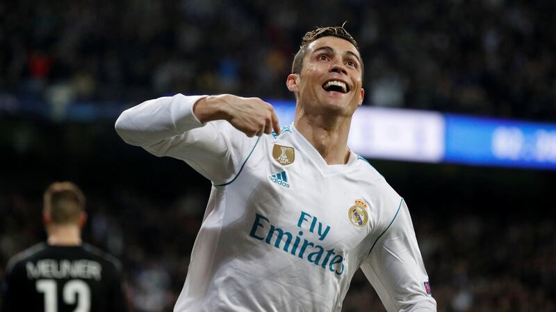 Cristiano Ronaldo scored twice to help Real Madrid to a 3-1 win over PSG. Photograph: Paul Hanna/Reuters