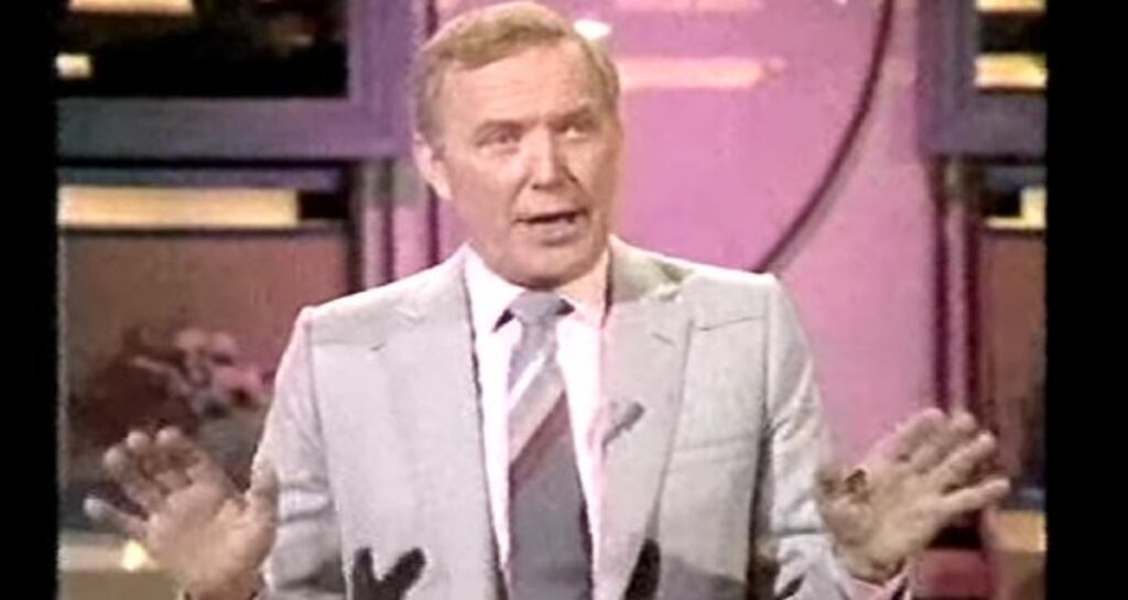 A YouTube screen grab of Val Doonican during the Val Doonican Show on BBC in 1983