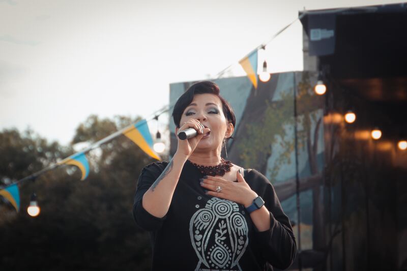 Ukrainian singer Maryna Odolska performing at an event organised with Festival in a Van at Cork’s Everyman Palace