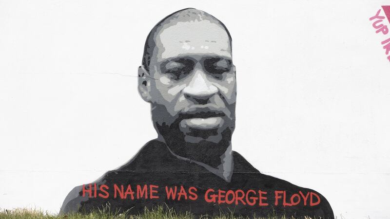 A mural of George Floyd in Dublin by artist Emmalene Blake. Mr Floyd’s death was caught on video and sparked the largest civil rights uprising in the United States since the 1960s. Photograph: Tom Honan