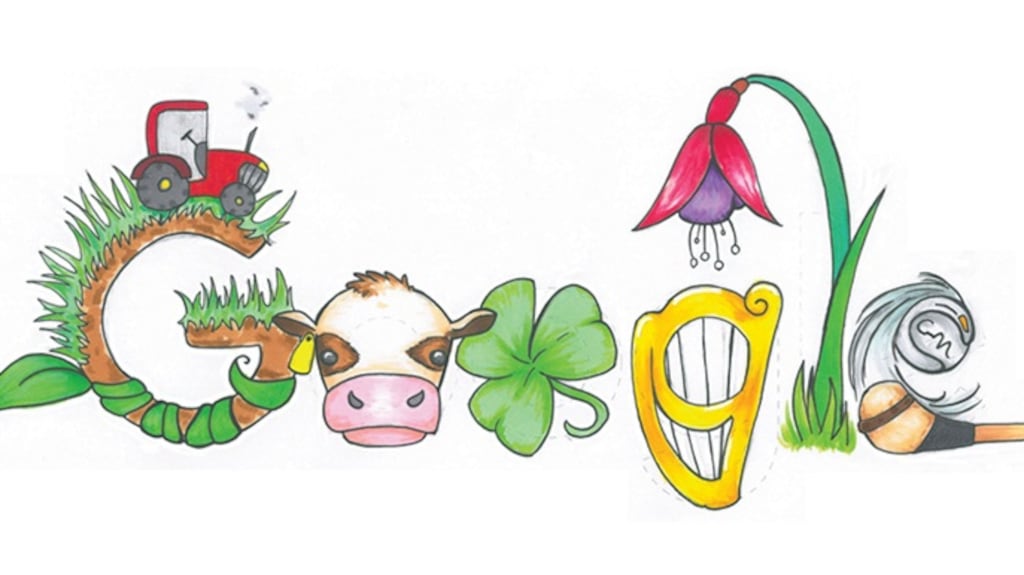 The winner of the 2016 Doodle 4 Google competition designed by Mia Buckley (12) from Summercove National School in Kinsale, Co Cork.