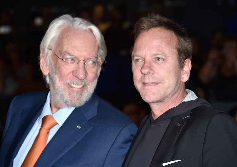 Donald Sutherland and son Kiefer at the 2015 Toronto International Film Festival. Photograph: George Pimentel/WireImage