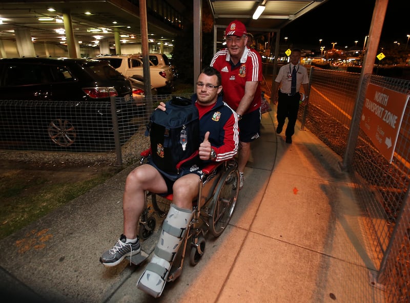 Paddy Rala O'Reill with Cian Healy on the Lions tour to Australia in 2013. Photograph: Dan Sheridan/Inpho
