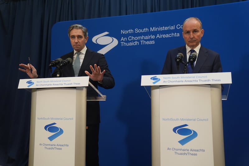 Tanaiste Simon Harris said there was a 'long way to go' on the proposal for the UK government to bring in digital ID cards. Photograph: Brian Lawless/ PA Wire