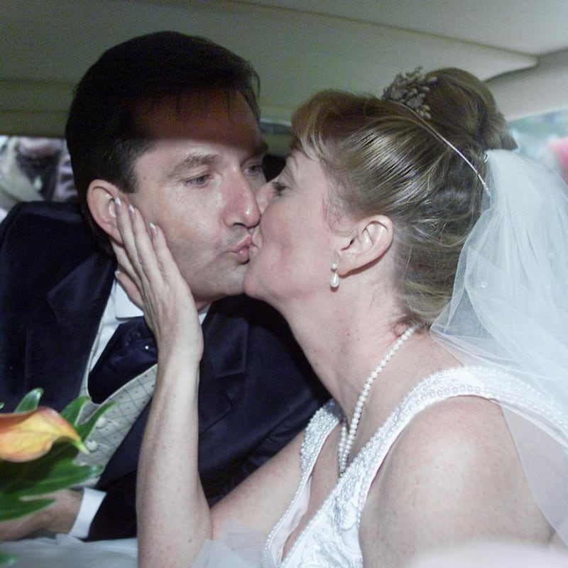 Wedding day: Daniel and Majella on November 4th, 2002. Photograph: Paul McErlane/Reuters
