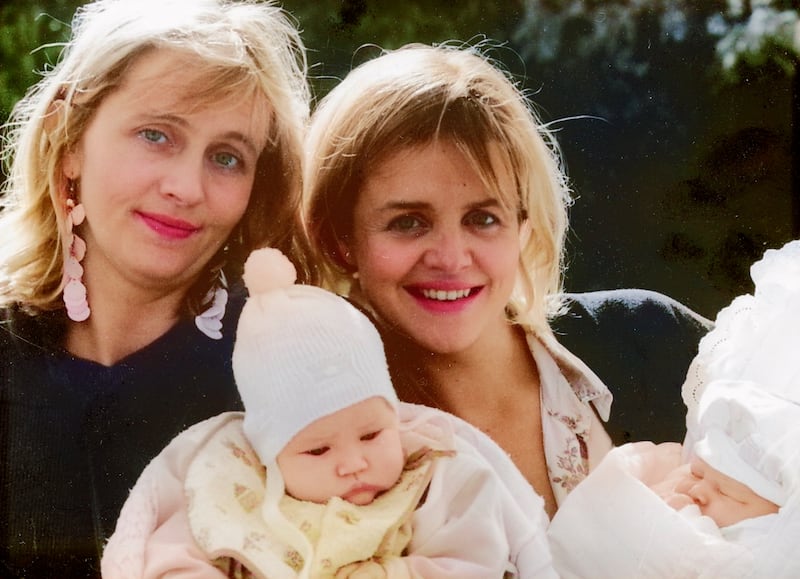 Miriam O’Callaghan and sister Anne with their babies Clara and Lizzie. Photograph: Penguin Random House UK