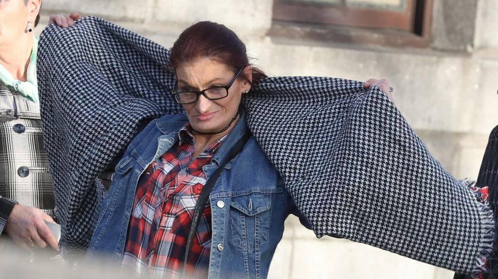 Kathleen Dunne, of Blanchardstown, Dublin leaving the Four Courts. Photograph: Collins