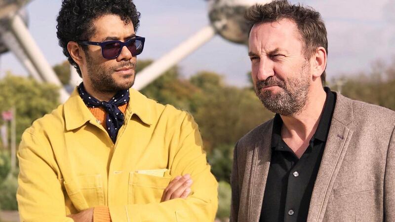 Richard Ayoade and Frank Skinner in Travel Man: 48 Hours in Zurich