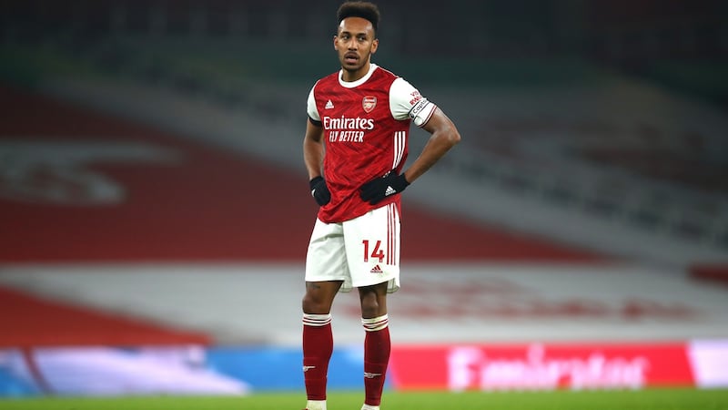 Pierre-Emerick Aubameyang has struggled for goals this season. Photograph: Julian Finney/Getty