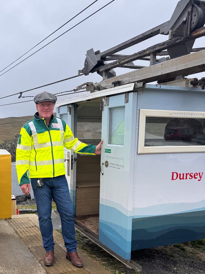 Christian Kostner at Dursey Island cable car