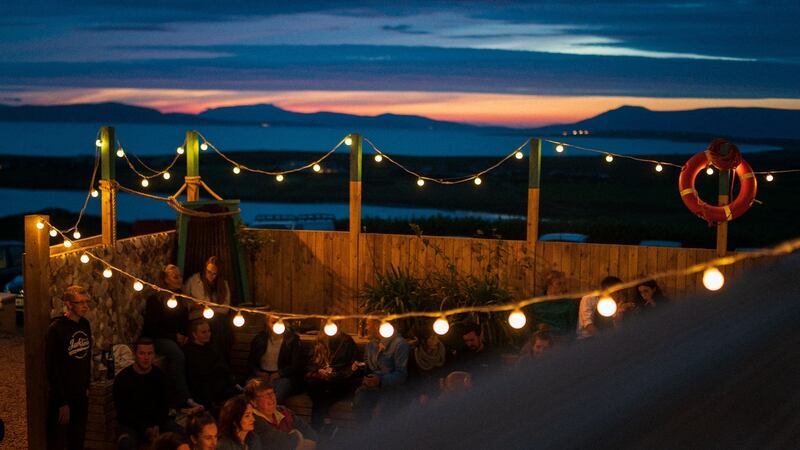 The outdoor fire pit at Big Style.