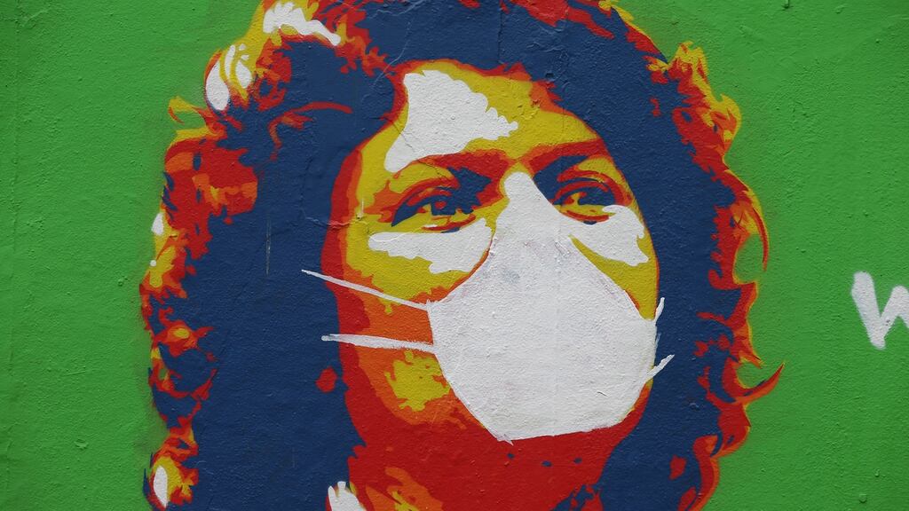 Street art in Dublin as the country enters ‘phase three’ of the easing of restrictions. Photograph: Nick Bradshaw /The Irish Times